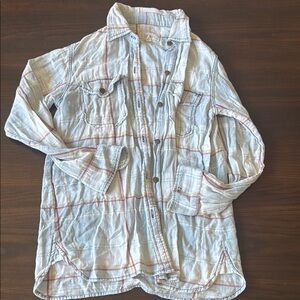 Current Elliot Lightweight Plaid Shirt Size 1